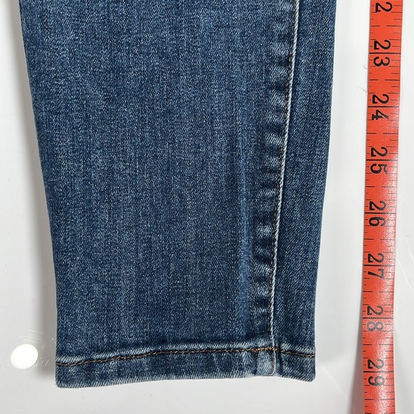 Guess Kate Skinny Studded Dark Wash Frayed Ripped Mid-Rise Jeans 28 - Picture 10 of 11